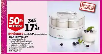 Auchan Machine Yaourt offre