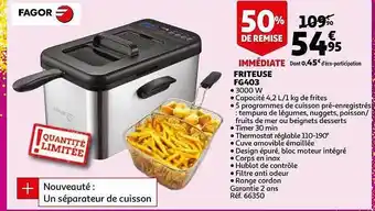 Auchan Friteuse Fg403 Fagor offre