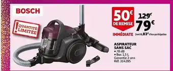 Auchan Aspirateur Sans Sac Bosch offre