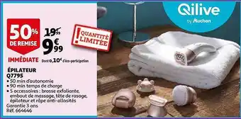 Auchan épilateur Q7795 Qilive offre