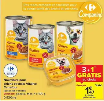 Carrefour Nourriture Pour Chiens Et Chats Vitalive Carrefour offre