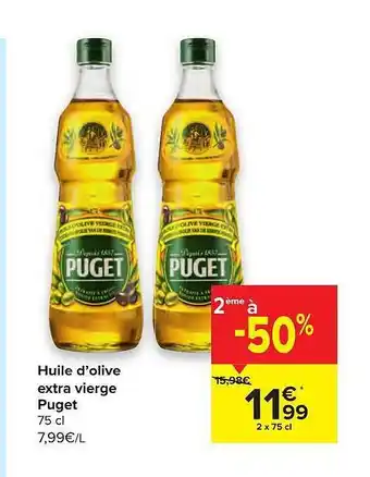 Carrefour Huile D'olive Extra Vierge Puget offre