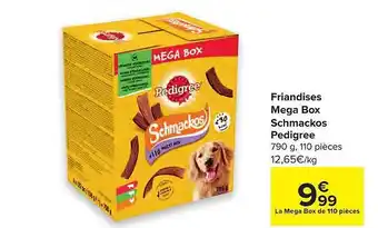 Carrefour Friandises Méga Box Schmackos Pedigree offre