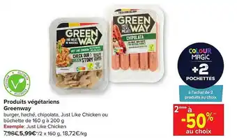 Carrefour Produits Végétariens Greenway offre
