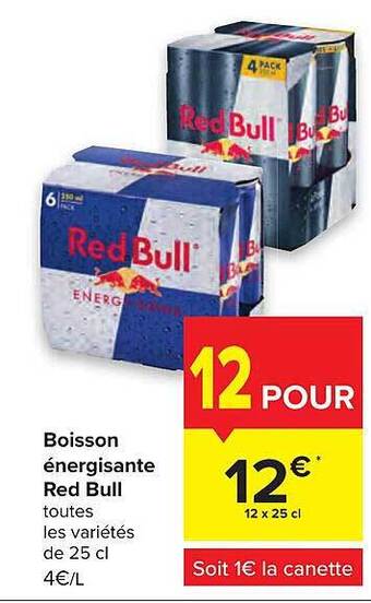 Boisson énergisante Red Bull