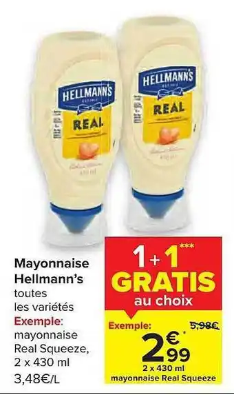Carrefour Mayonnaise Hellmann's offre