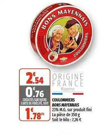 Coccimarket Coulommiers Bons Mayennais offre