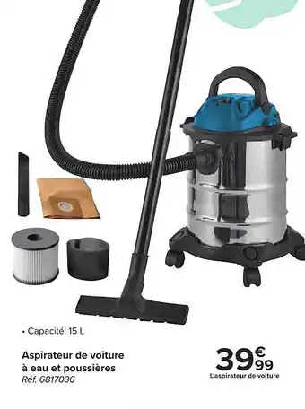 Carrefour Aspirateur De Voiture à Eau Et Poussières offre
