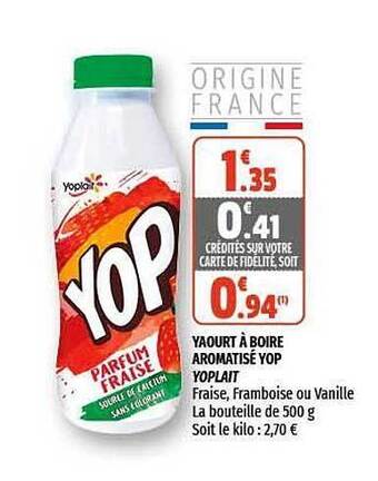 Coccimarket Yaourt à Boire Aromatisé Yop Yoplait offre