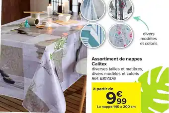 Carrefour Assortiment De Nappes Calitex offre