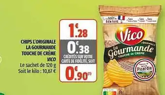 Coccimarket Chips L'originale La Gourmande Touche De Crème Vico offre