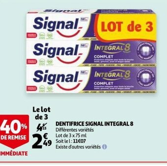 Auchan Dentifrice Signal Integral 8 offre