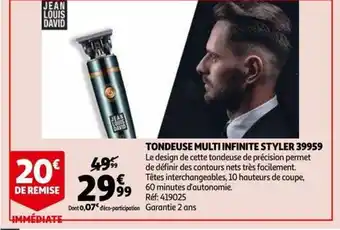 Auchan Tondeuse Multi Infinite Styler 39959 offre