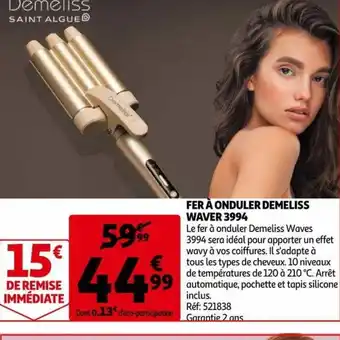 Auchan Fer à Onduler Demeliss Waver 3994 offre