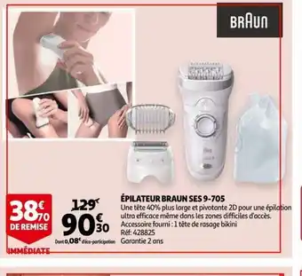 Auchan Épilateur Braun Ses 9-705 offre