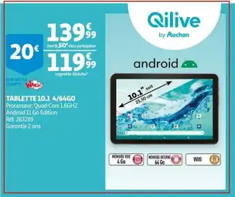 Auchan Tablette 10.1 4/64Go offre