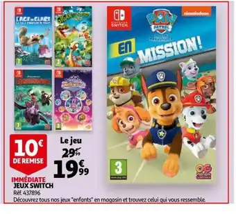 Auchan Jeux Switch offre