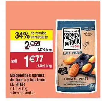 Migros Madeleines Sorties Du Four Au Lait Frais Le Ster offre