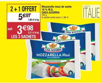 Migros Mozzarella Maxi De Vache 18% M.g. Casa Azzurra offre