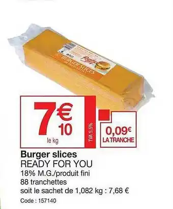 Promocash Burger Slices Ready For You offre