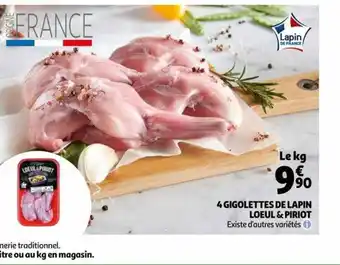 Auchan Supermarché 4 Gigolettes de Lapin Loeul & Piriot offre
