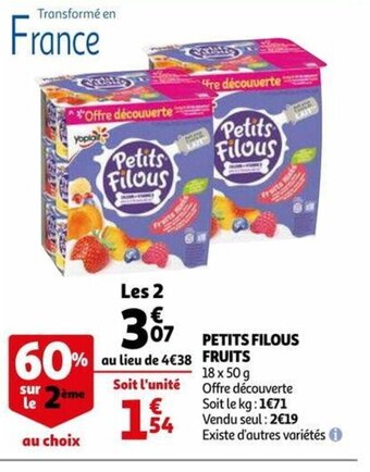 Auchan Supermarché Petits Filous Fruits offre