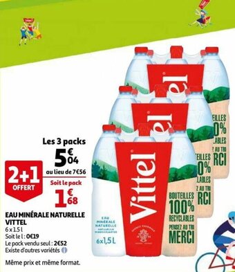 Auchan Supermarché Vittel Eau Minérale Naturelle offre