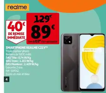 Auchan Realme Smartphone Realme C21Y offre