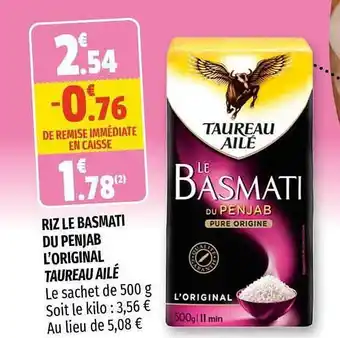 Coccimarket Riz Le Basmati Du Penjab L'original Taureau Ailé offre