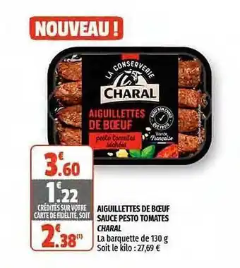 Coccinelle Express Aiguillettes De Boeuf Sauce Pesto Tomates Charal offre
