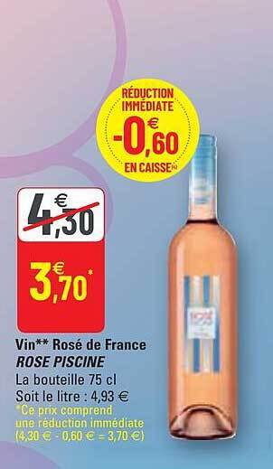 G20 Vin Rosé De France Rose Piscine offre