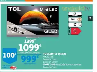 Auchan TCL Qled TCL 65C825 offre