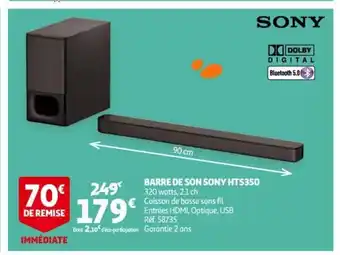 Auchan Sony Barre de Son Sony HTS350 offre