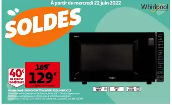 Auchan Micro-Ondes Monofonction Whirlpool MWP301B offre