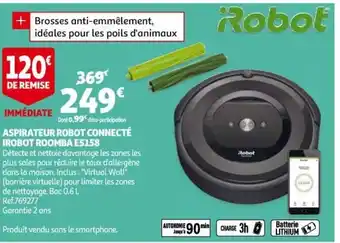 Auchan Aspirateur Robot Connecté Irobot Roomba E5158 offre
