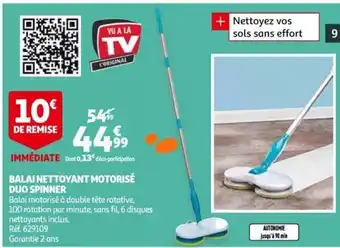 Auchan Balai Nettoyant Motorisé Duo Spinner offre
