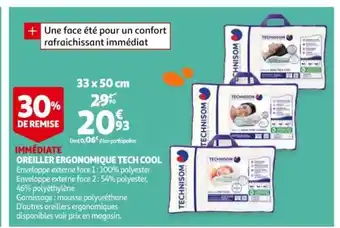 Auchan Oreiller Ergonomique Tech Cool offre