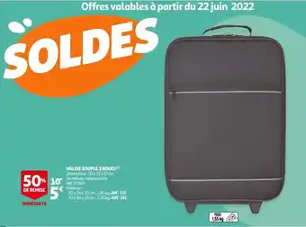 Auchan Valise Souple 2 Roues offre
