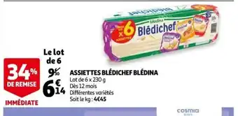 Auchan Assiettes Blédichef Blédina offre