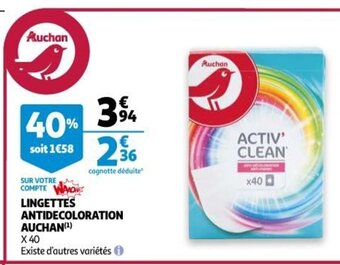 Auchan Lingettes Antidecoloration Auchan offre
