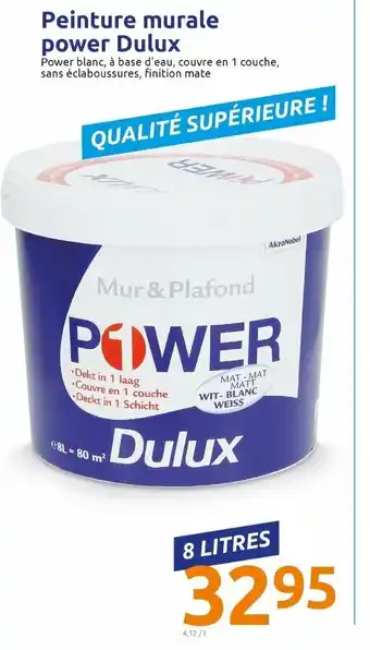 Action Peinture Murale Power Dulux offre