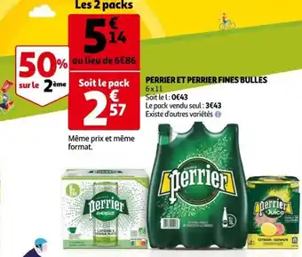 Auchan Perrier Et Perrier Fines Bulles offre
