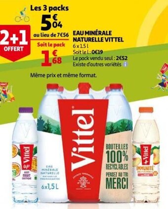 Auchan Eau Minérale Naturelle Vittel offre