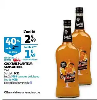 Auchan Cocktail Planteur Sans Alcool offre