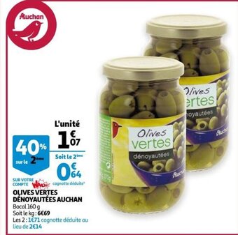 Auchan Olives Vertes Dénoyautées Auchan offre