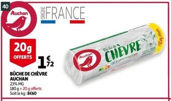 Auchan Bûche de chèvre Auchan offre
