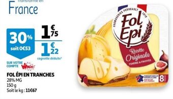 Auchan Fol épi En Tranches offre
