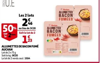 Auchan Allumettes de Bacon Fumé Auchan offre