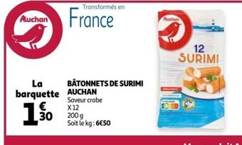 Auchan Bâtonnets de Surimi Auchan offre
