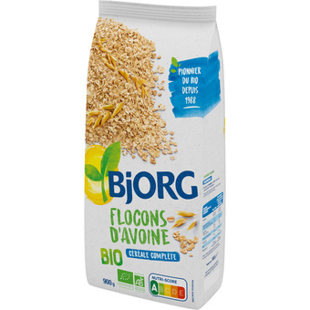 Auchan Flocons d avoine bio bjorg offre